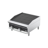 Vollrath CBGMD-24 24" Medium-Duty Gas Charbroiler w/ Reversible Grill Plates - Stainless Steel, Convertible