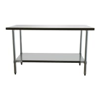 Duke 418-2460 60" 18 ga Work Table w/ Undershelf & 400 Series Stainless Flat Top