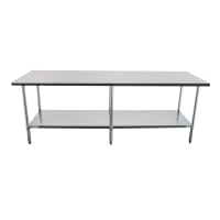 Duke 418-2496 96" 18 ga Work Table w/ Undershelf & 400 Series Stainless Flat Top