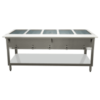 Duke E305SW 72 3/8" Hot Food Table w/ (5) Wells & Cutting Board, 120v