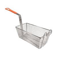 Winco FB-10 Fryer Basket w/ Coated Handle & Front Hook, 12 1/4" x 6 1/2" x 5 1/4&qu...