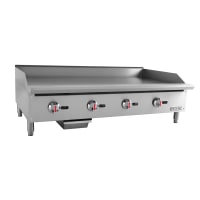 MoTak MGR48 48" Gas Griddle w/ Manual Controls - 3/4" Steel Plate, Convertible