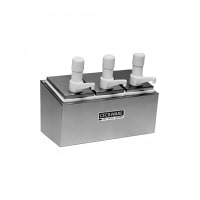 Cecilware Pro Pump Style Condiment Dispenser w/ (3) 1-oz/Stroke, Stainless (344S)