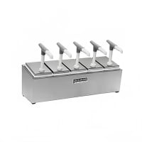 Cecilware Pro Pump Style Condiment Dispenser w/ (5) 1-oz/Stroke, Stainless (544G)
