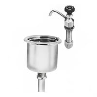 Cecilware Pro Drop-In Dipperwell with Faucet, Overflow Insert, 1/2 in IPS, Stainless (FW510)