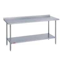Duke 418-2472-2R 72" 18 ga Work Table w/ Undershelf & 400 Series Stainless Top, 1 1/8&qu...