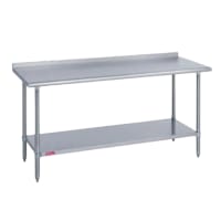 Duke 418-3096-2R 96" 18 ga Work Table w/ Undershelf & 400 Series Stainless Top, 1 1/8&qu...
