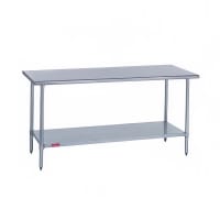 Duke 418-3096 96" 18 ga Work Table w/ Undershelf & 400 Series Stainless Flat Top