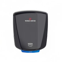 World Dryer Q-162A2 Automatic Hand Dryer w/ 12 Second Dry Time - Aluminum, Black, 120v/208-240v/2...