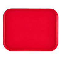 Cambro 1014FF163 Plastic Fast Food Tray - 13 1/2"L x 10 2/5"W, Red