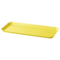 Cambro 918MT145 Rectangular Market Display Tray - 8 11/16" x 18" x 13/16", Yellow
