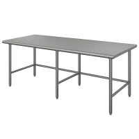 Advance Tabco TMS-368 96" 16 ga Work Table w/ 304 Series Stainless Flat Top