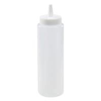 Winco PSB-08C 8 oz Plastic Squeeze Bottle, Clear