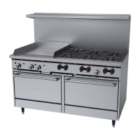 Garland X60-6G24RR 60" 6 Burner Sunfire Gas Range w/ Griddle &amp; (2) Standard Ovens, Liquid Propane