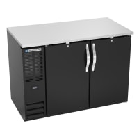 Beverage-Air BBN48HC-B 48" Bar Refrigerator - 2 Swinging Solid Doors, Black, 115v