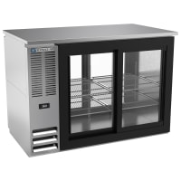 Beverage-Air BBN48HC-GS-PT-S 48" Bar Refrigerator - 4 Sliding Glass Doors, Stainless, 115v
