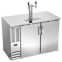 Beverage-Air DDN48HC-S 48" Kegerator Beer Dispenser w/ (2) Keg Capacity - (1) Column, Stainl...
