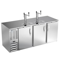 Beverage-Air DD78HC-S 79" Kegerator Beer Dispenser w/ (4) Keg Capacity - (2) Column, Stainle...