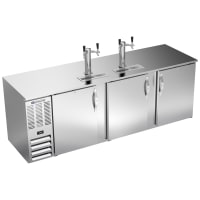 Beverage-Air DD94HC-S 95" Kegerator Beer Dispenser w/ (5) Keg Capacity - (2) Column, Stainle...