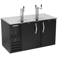 Beverage-Air DD58HC-B 59" Kegerator Beer Dispenser w/ (3) Keg Capacity - (2) Column, Black,...