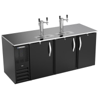Beverage-Air DD78HC-B 79" Kegerator Beer Dispenser w/ (4) Keg Capacity - (2) Columns, Black,...