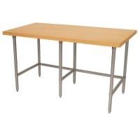 Advance Tabco TH2G-368 1 3/4" Maple Top Work Table w/ Open Base, 96"L x 36"D