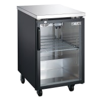 MoTak MRBB-1G 23 1/2" Bar Refrigerator - 1 Swinging Glass Door, Black, 115v
