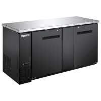 MoTak MRBB-2S-69 69 1/10" Bar Refrigerator - 2 Swinging Solid Doors, Black, 115v