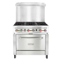 MoTak MRC36 36" 6 Burner Gas Range - (1) Convection Oven, Convertible