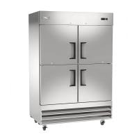 MoTak MRIR-4HS 54" Two Section Reach In Refrigerator, (4) Left/Right Hinge Solid Doors, 115v