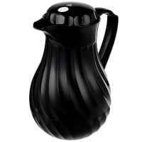 Vollrath 52140 42 oz Tilt & Pour Beverage Server - 3 Color Tabs, Poly, Black