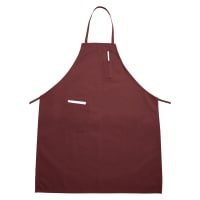Winco BA-PBG Bib Apron - 33" x 26", Poly-Cotton, Burgundy
