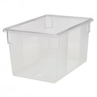 Rubbermaid FG330100CLR 21 1/2 gal Food/Tote Box - Clear Poly