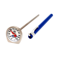 Rubbermaid FGTHP220DS 1" Dial Type Pocket Thermometer w/ 5" Stem, 0 to 220 Degrees F