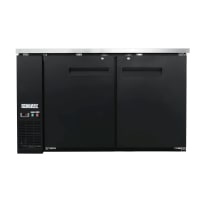 MoTak MBB-2D-60-A 58 7/8" Bar Refrigerator - 2 Swinging Solid Doors, Black, 115v