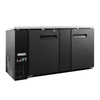 MoTak MBB-2D-70-A 69 1/8" Bar Refrigerator - 2 Swinging Solid Doors, Black, 115v