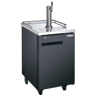 MoTak MBCBD-1-A 23 1/2" Kegerator Beer Dispenser w/ 1 Keg Capacity - 1 Column, Black, 115v