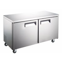 MoTak MUF-60-A 61 1/5"W Undercounter Freezer w/ (2) Sections &amp; (2) Doors, 115v