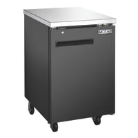 MoTak MBB-1D-27-A 23 1/2" Bar Refrigerator - 1 Swinging Solid Door, Black, 115v