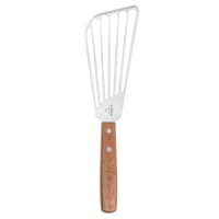 Winco FST-6 6 1/2" Slotted Fish Spatula w/ Wood Handle
