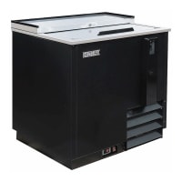 MoTak MBST-36-A 36" Forced Air Bottle Cooler - Holds 128 12-oz Bottles, Lid Locks, Black, 115v