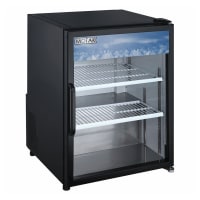 MoTak MCM5-A 24 2/5" Countertop Refrigerator w/ Front Access - Swing Glass Door, Black, 115v