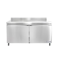 MoTak MWR-60-X 60 1/4" Worktop Refrigerator w/ (2) Section, 115v