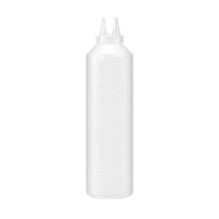 Vollrath 2224-13 24 oz Twin Tip Squeeze Bottle - Clear with Clear Cap