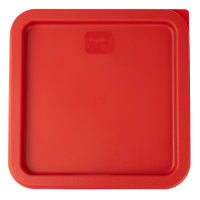 Winco PECC68 Square Cover for 6 & 8 qt Storage Containers, Polyethylene, Red