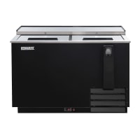 MoTak MBST-50-A 49 1/2" Forced Air Bottle Cooler - Holds 396, Lid Locks, Black, 115v