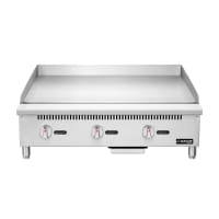 Dukers DCGT36 36" Gas Griddle w/ Thermostatic Controls - 1" Steel Plate, Convertible