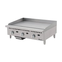 Migali C-G36T 36" Gas Griddle w/ Thermostatic Controls - 1" Steel Plate, Convertible