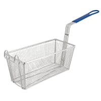 Winco FB-20 Fryer Basket w/ Coated Handle &amp; Front Hook, 13 1/4" x 5 5/8" x 5 5/8"
