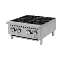 Migali C-HP-4B-24 24" Gas Hotplate w/ (4) Burners & Manual Controls, Convertible
